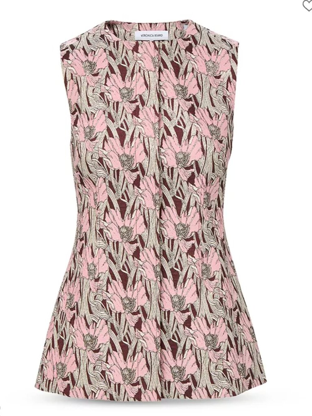 Veronica Beard Jessup Vest Size 2. "raisin multi". NWT!